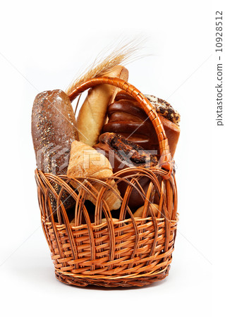 large variety of bread, still life isolate on white background large variety of bread, still life isolate on white background 10928512