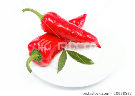 Healthy food. Fresh vegetables. Peppers on a white background. 10928582