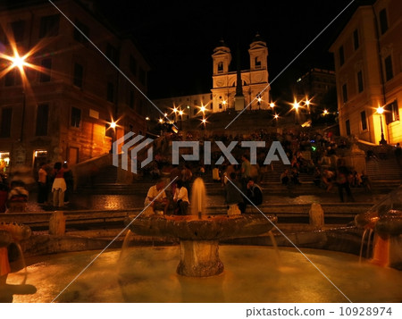 Spain plaza light up Rome Italy 10928974