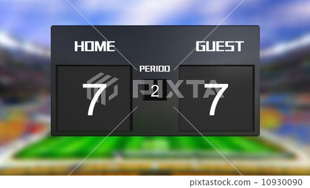 soccer match scoreboard Draws 7 & 7 10930090