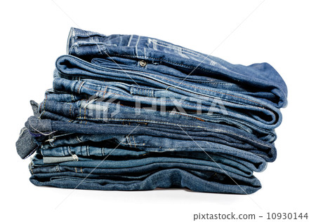 Folded Old Blue Jeans Folded Old Blue Jeans 10930144