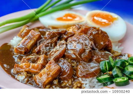 Barbecue Pork over rice Thai Food 10930240
