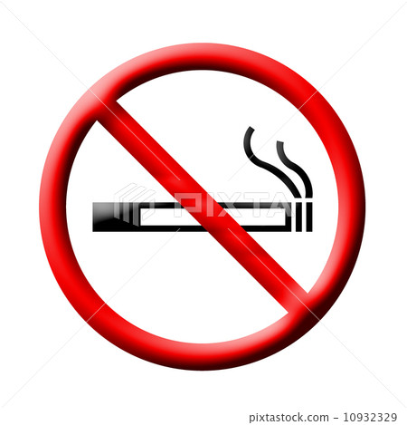 no smoking sign on white no smoking sign on white 10932329