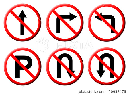 6 Do not do on red circle traffic sign 10932476