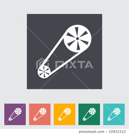 Timing belt flat icon. 10932522