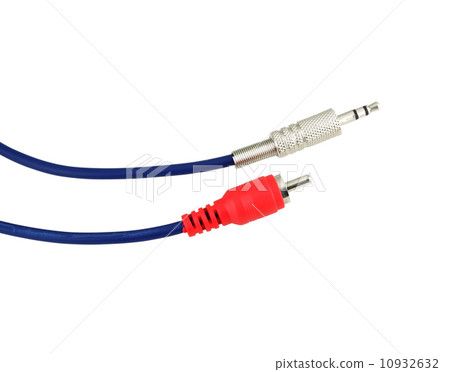 silver and red jack connector cable 10932632