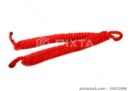 red climbing rope isolated on white background red climbing rope isolated on white background 10932666