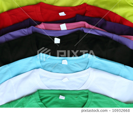 several colorful t-shirts several colorful t-shirts 10932668
