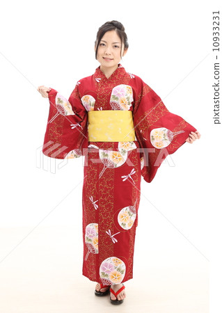 A woman in a yukata 10933231