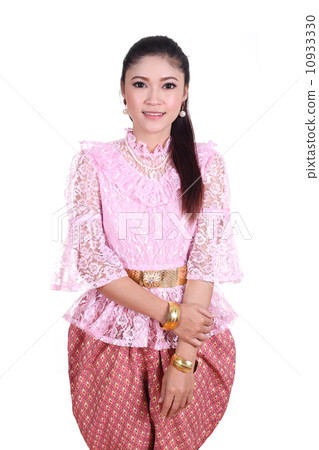 woman wearing typical thai dress, identity culture of thailand 10933330