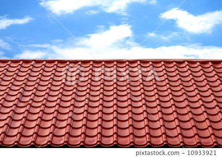 red roof with blue sky red roof with blue sky 10933921