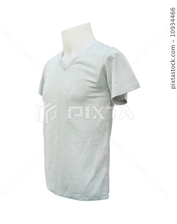 male tshirt template on the mannequin on white background 10934466