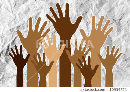 colorful silhouette hands background design colorful silhouette hands background design 10934751