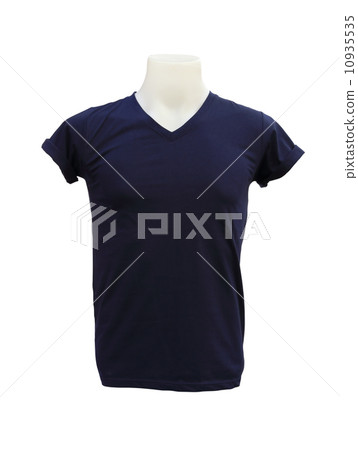 male tshirt template on the mannequin on white background 10935535