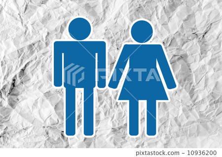 People Family icon Pictogram People on crumpled paper People Family icon Pictogram People on crumpled paper 10936200