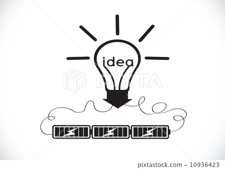 Light bulb Charging Battery Power Idea design 10936423