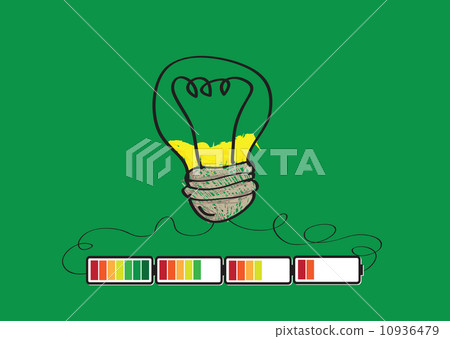 Light bulb Charging Battery Power Idea design 10936479
