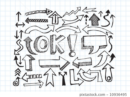 Hand drawn sketch arrow collection for your design Hand drawn sketch arrow collection for your design 10936495