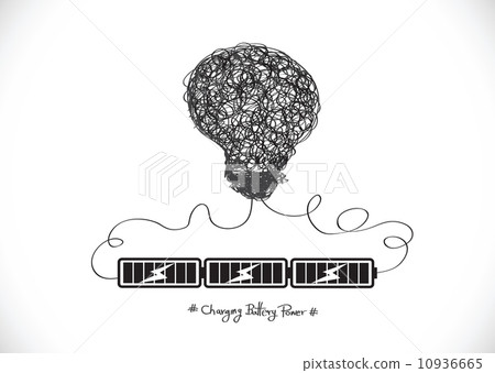 Light bulb Charging Battery Power Idea design Light bulb Charging Battery Power Idea design 10936665