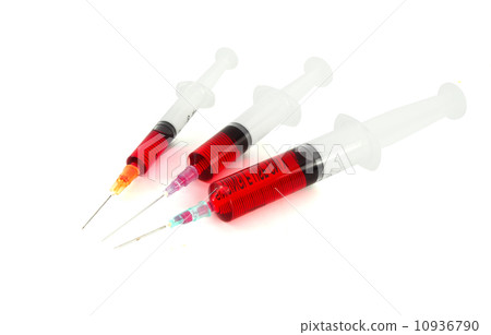 Three syringe against white background Three syringe against white background 10936790