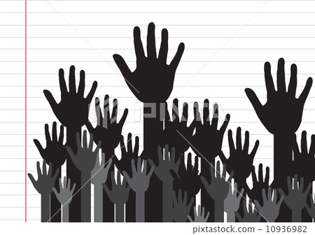 colorful silhouette hands background design 10936982