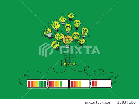 Light bulb Charging Battery Power Idea design 10937196