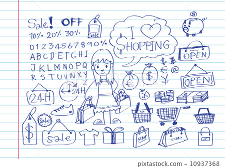 Hand doodle Business icon set idea design Hand doodle Business icon set idea design 10937368