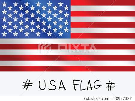 USA map and flag USA map and flag 10937387