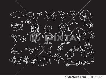 kids drawing happy family picture kids drawing happy family picture 10937476
