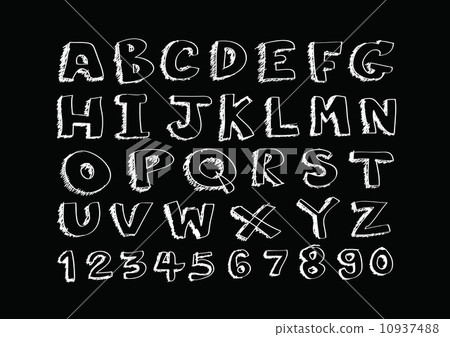 real Hand drawn letters font written with a pen 10937488