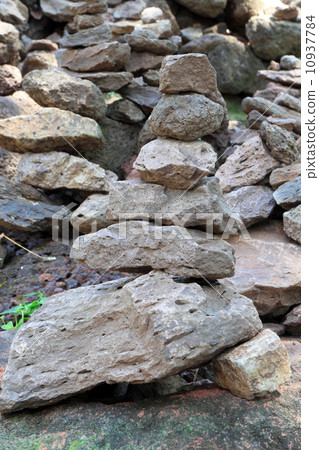 stone in zen balance at phanomrung historical park 10937784