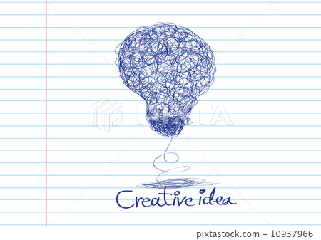 Concept of idea inspired bulb shape 10937966