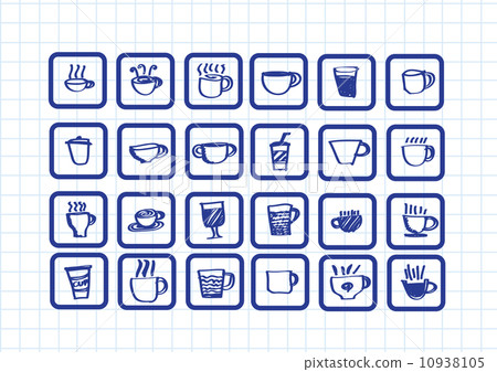 Coffee cup set hand drawing Coffee cup set hand drawing 10938105