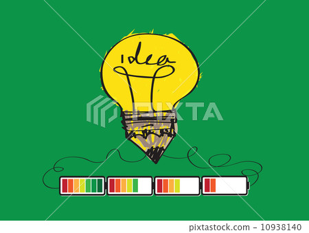 Light bulb Charging Battery Power Idea design 10938140