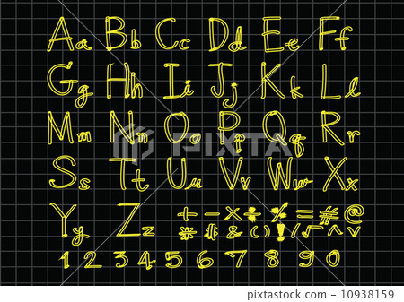 Hand drawn letters font written with a pen 10938159