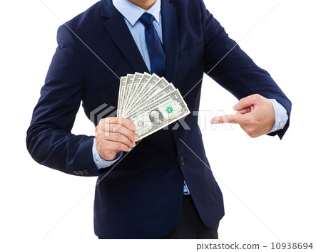 Business Man showing cash Business Man showing cash 10938694