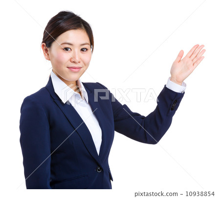 Businesswoman present Businesswoman present 10938854