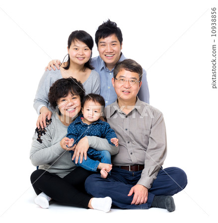 Happy asian three generation family Happy asian three generation family 10938856