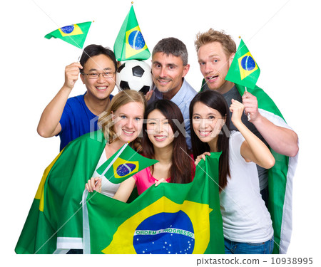 Group of soccer fans from different country Group of soccer fans from different country 10938995