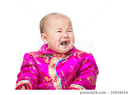 Chinese baby girl crying Chinese baby girl crying 10939414