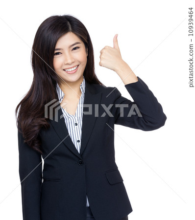 Asian businesswoman thumb up gesture Asian businesswoman thumb up gesture 10939464