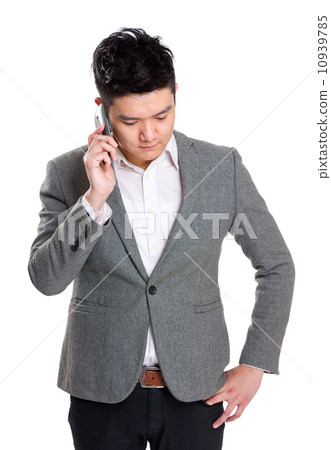 Businessman with mobile phone 10939785
