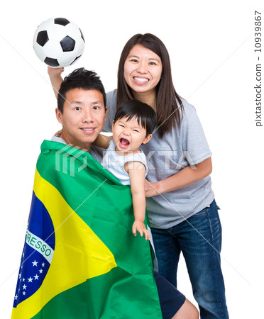 Football supporter of asian family Football supporter of asian family 10939867