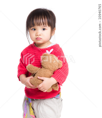 Asia little girl holding with doll 10940765