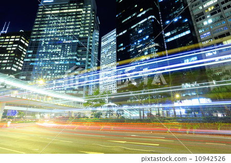 Fast moving traffic in Hong Kong Fast moving traffic in Hong Kong 10942526