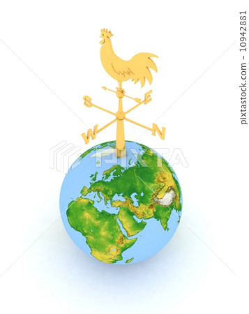 weathercock on a white background weathercock on a white background 10942881