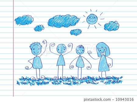 kids drawing happy family picture kids drawing happy family picture 10943016