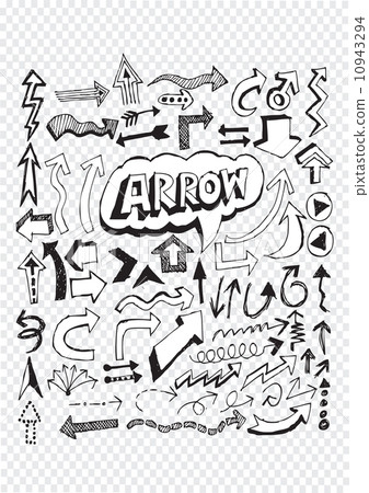 Hand drawn sketch arrow collection for your design 10943294