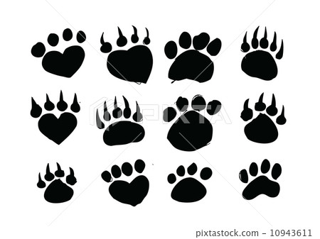 Animal footprints silhouettes 10943611
