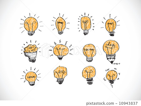 Concept of idea inspired bulb shape 10943837